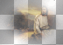 jesus landscape tree forest sky gold