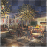 Exterior room in a night landscape transparent [nermai]