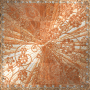 Vintage Glitter Filigree BG~Orange