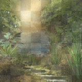 SUMMER SPRING FANTASY BACKGROUND ANIMATED WATER SEA LANDSCAPE  LAKE