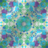 Nenaio Gif Splat Kaleidoscope Effect Background white black blue green purple violet