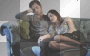 Dan Humphrey (Penn Badgley) and Blair Waldorf (Leighton Meester) sleeping in a sofa in Gossip Girl transparent [nermai]