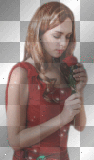 Woman with a red rose transparent [nermai]