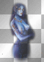 woman in blue