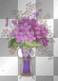deco bouquet fleurs violet transparent -c