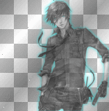 sexy anime policeman black and white + blue shadow ~Misamisa24~
