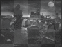 sad girl cemetery moon tombstones dark background emo goth ²u