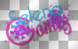 Selena Gomez-Name Pink Purple Signature-By:traviiezciitha