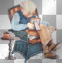 personnage homme agé papy -c