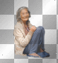 happy old woman