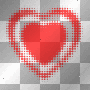Emo anime heart background animated