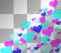 Nenaio Png Transparent Heart Hearts deco Frame Border Corner Love Pattern Background Fractal blue violet purple pink