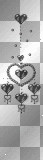 dangler, heart, black, deco