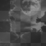 Moon With Clouds BG~Black