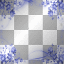 Summer Floral Transparent Frame Dark_Blue