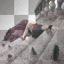 Woman lie in the steps transparent [nermai]