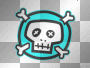 Skull ~ Silver & Blue sky (=
