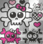 Background emo pink black white animated deco heart frame vintage glitter retro squares-By:traviiezciitha