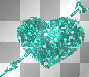 heart love arrow green glitter ²u