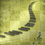 Love Of Music Vintage BG~Yellow