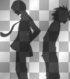Light and L - Opposites... black background (by vampirgirlie96)
