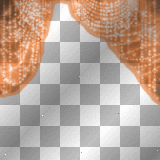 Deco Glitter Stage Curtain Frame Orange