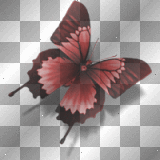 Vintage Butterfly Scrap Red