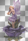 Purple Glitter Flower and Fairy