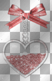Scrap emo heart deco anime bow transparent