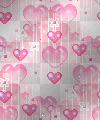 ツ Pink Heart Bubble Glitter