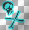 cute blue skull bones ²u