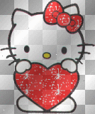☮hello kitty red heart love bow ²u