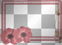 ✿pink purple flowers ribbon pearts border frame vintage ²u
