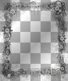 ✿silver black frame emo goth gothic border ²u