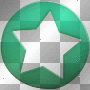 star transparent deco circle green [1ֆ]