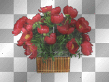 flower red vintage scrap deco transparent [1ֆ]