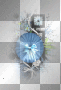 Deco blue umbrella 