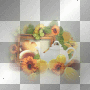 Deco flowers tea orange yellow 