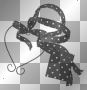heart deco transparent black scrap [1ֆ]