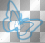 Blue Butterful Deco Frame Background