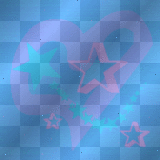 ❤blue purple red flashing heart love stars background/²u