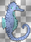 seahorse blue