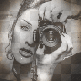 soave woman girl face animated background
