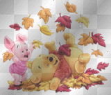 autumn pooh and piglet