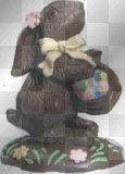 chocolate bunny with eggs