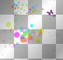 colorful dots circles butterfly bubbles overlay background/²u