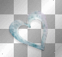 deco scrap white heart blue transparent [1ֆ]