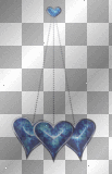 heart deco transparent blue love scrap [1ֆ]