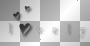 Lovely word text white black hearts 