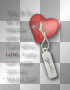 Love text words white red heart